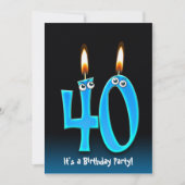 Invitation Fête du 40e anniversaire (Devant)