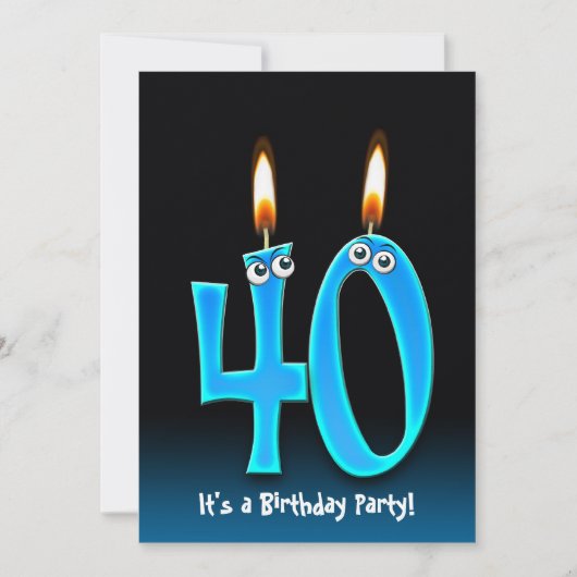 Invitation Fête du 40e anniversaire (Devant)