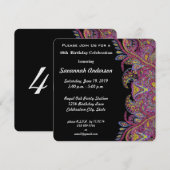 Invitation Fête du 40e anniversaire (Devant / Derrière)