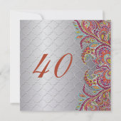 Invitation Fête du 40e anniversaire (Dos)