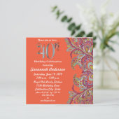 Invitation Fête du 40e anniversaire (Debout devant)