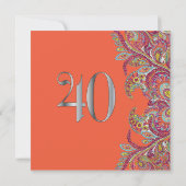 Invitation Fête du 40e anniversaire (Dos)