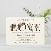Invitation Fête du 40e anniversaire 40 ans d'amour (Debout devant)