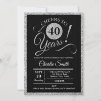 Fête du 40e anniversaire - Argent Noir TOUT ÂGE