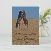 Invitation Fête du 40e Anniversaire Chevaux de danse Personna (Debout devant)