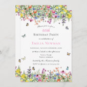 Invitation Fête du 40e anniversaire de Floral (Devant / Derrière)