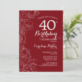 Invitation Fête du 40e anniversaire de la Flore rouge (Debout devant)