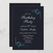 Invitation Fête du 40e anniversaire de la frontière bleue mod (Devant / Derrière)