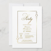 Invitation Fête du 40e anniversaire de la frontière dorée mod (Devant)