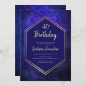 Invitation Fête du 40e anniversaire de la géométrie bleue (Devant / Derrière)