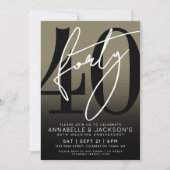 Invitation Fête du 40e anniversaire de Modern Black Gold (Devant)