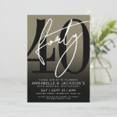 Invitation Fête du 40e anniversaire de Modern Black Gold (Debout devant)