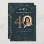 Invitation Fête du 40e anniversaire de Noël (Devant / Derrière)