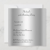 Invitation Fête du 40e anniversaire des hommes Black Red Art  (Dos)