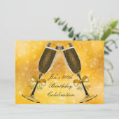 Invitation Fête du 40e anniversaire du Champagne en or (Debout devant)