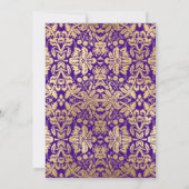Invitation Fête du 40e anniversaire - Gold Purple (Dos)