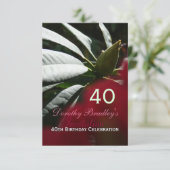 Invitation Fête du 40e anniversaire Rhododendron Custom (Debout devant)