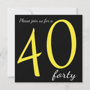 Invitation Fête du 40e anniversaire   Texte do-it-yourself