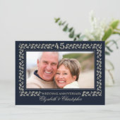 Invitation Fête du 45e anniversaire de mariage | Photo person (Debout devant)