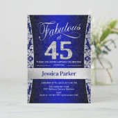 Invitation Fête du 45e anniversaire - Silver Royal Blue (Debout devant)