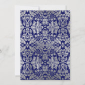 Invitation Fête du 45e anniversaire - Silver Royal Blue (Dos)