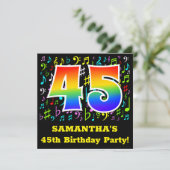 Invitation Fête du 45e anniversaire : Symboles de musique amu (Debout devant)