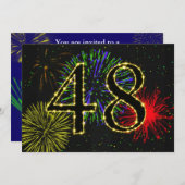 Invitation Fête du 48ème anniversaire (Devant / Derrière)