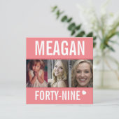 Invitation fête du 49e anniversaire fête fête de célébration  (Debout devant)