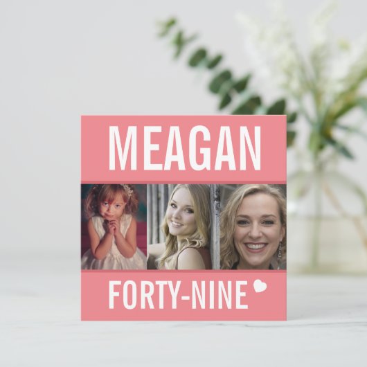 Invitation fête du 49e anniversaire fête fête de célébration  (Debout devant)