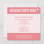 Invitation fête du 49e anniversaire fête fête de célébration  (Dos)