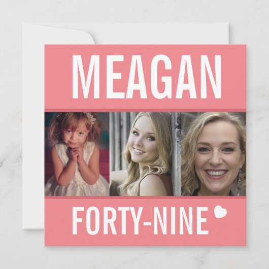 Invitation fête du 49e anniversaire fête fête de célébration  (Devant)