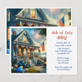 Invitation Fête du 4 juillet (Devant / Derrière)