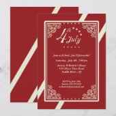 Invitation Fête du 4 juillet (Devant / Derrière)