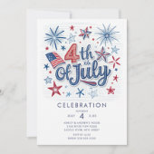 Invitation Fête du 4 juillet (Devant)