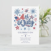 Invitation Fête du 4 juillet (Debout devant)