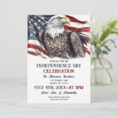 Invitation Fête du 4 juillet à l'aquarelle (Debout devant)