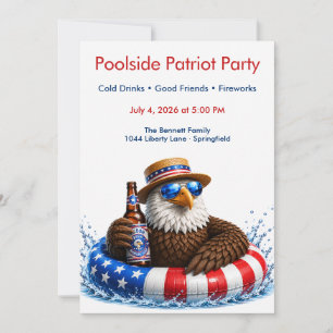 Invitation Fête du 4 juillet - Aigle Patriotique Piscine