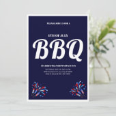 Invitation Fête du 4 juillet avec feu d'artifice et BBQ (Debout devant)