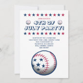 Invitation Fête du 4 juillet Baseball (Devant)