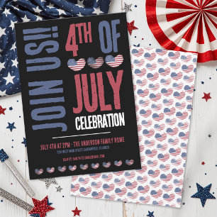 Invitation Fête du 4 juillet du Parti patriotique