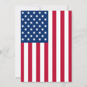 Invitation Fête du 4 juillet Patriote Rouge Blanc et Bleu (Dos)
