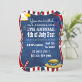 Invitation Fête du 4 juillet Tableau de fête (Debout devant)