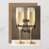 Invitation Fête du 50e anniversaire (Devant / Derrière)