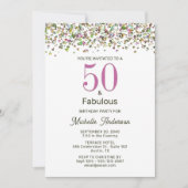 Invitation Fête du 50e anniversaire "50 et fabuleux" (Devant)