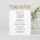 Invitation Fête du 50e anniversaire "50 et fabuleux" (Debout devant)