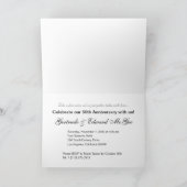 Invitation Fête du 50e anniversaire (Chaucer/noir & blanc) (Intérieur)