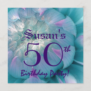 Invitation Fête du 50e anniversaire Dahlia Bloom