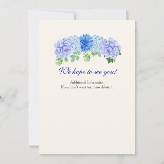 Invitation Fête du 50e anniversaire de la frontière florale b (Dos)