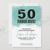 Invitation Fête du 50e anniversaire de l'aquarelle moderne (Devant)