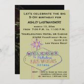 Invitation Fête du 50e anniversaire de Las Vegas (Devant / Derrière)